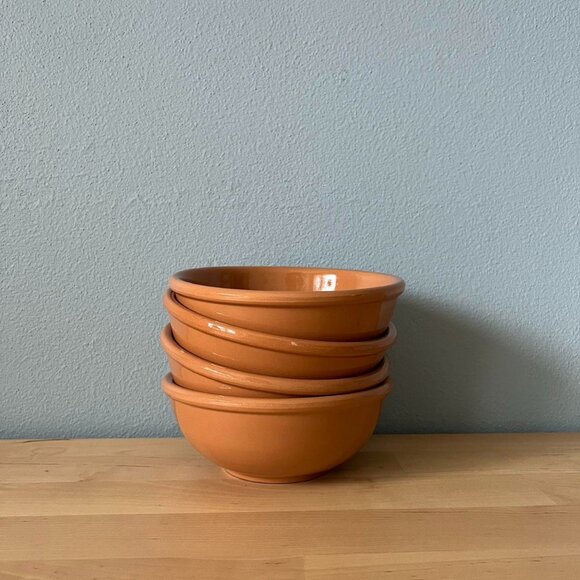 S/4 Vintage Terra Cotta Ceramic Bowls by Pier 1 Imports - Picture 2 of 8